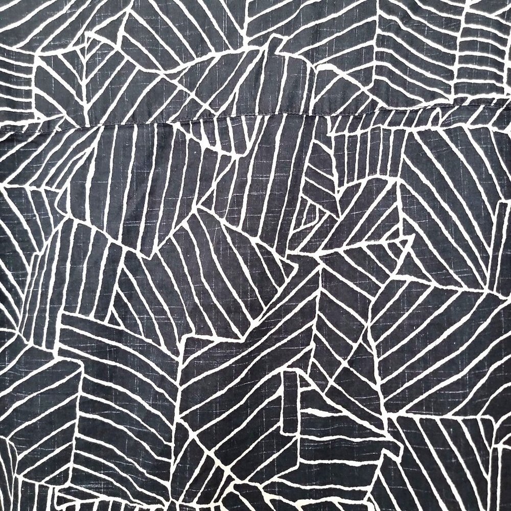 Volcom Black & Cream Abstract Print Slim Fit Short Sleeve Button Up Shirt SZ M - Picture 6 of 10